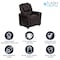 Flash Furniture Kids Recliner, 21-1/2" to 36-1/2" x 27", Upholstery Color: Brown DG-ULT-KID-BRN-GG - alternate 3